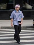 DAXUEN Colorful Plaid Button-Up Shirt by DAXUEN - Casual Style — model photo