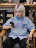 DAXUEN Colorful Plaid Button-Up Shirt by DAXUEN - Casual Style — model photo