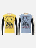 Comic-Strip Multi-Panel Long Sleeve Tee