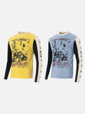 Comic-Strip Multi-Panel Long Sleeve Tee