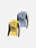 Comic-Strip Multi-Panel Long Sleeve Tee