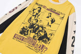 Comic-Strip Multi-Panel Long Sleeve Tee