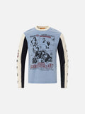 Comic-Strip Multi-Panel Long Sleeve Tee