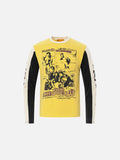 Comic-Strip Multi-Panel Long Sleeve Tee
