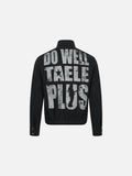 DAXUEN black complex angelic graphics jacket
