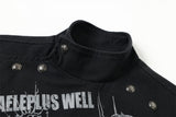 DAXUEN black complex angelic graphics jacket