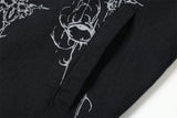 DAXUEN black complex angelic graphics jacket