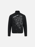 DAXUEN black complex angelic graphics jacket