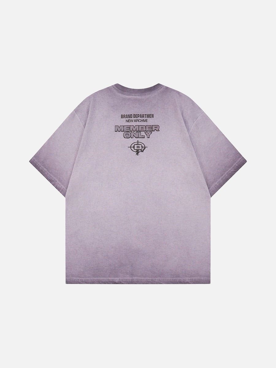 DAXUEN Oversized short-sleeved crew neck t-shirt with concert graphic