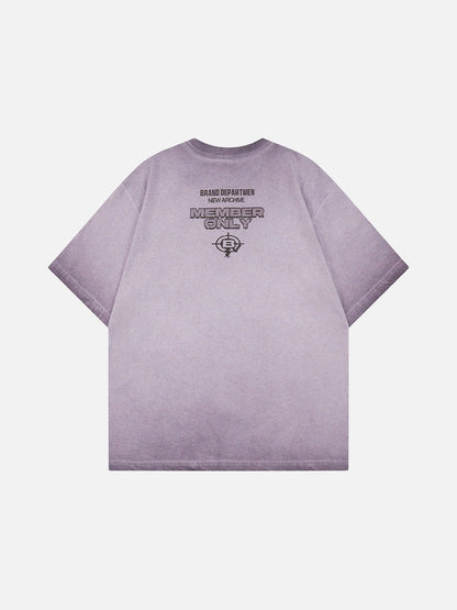 DAXUEN Oversized short-sleeved crew neck t-shirt with concert graphic