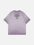 DAXUEN Oversized short-sleeved crew neck t-shirt with concert graphic