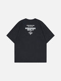 DAXUEN Oversized short-sleeved crew neck t-shirt with concert graphic