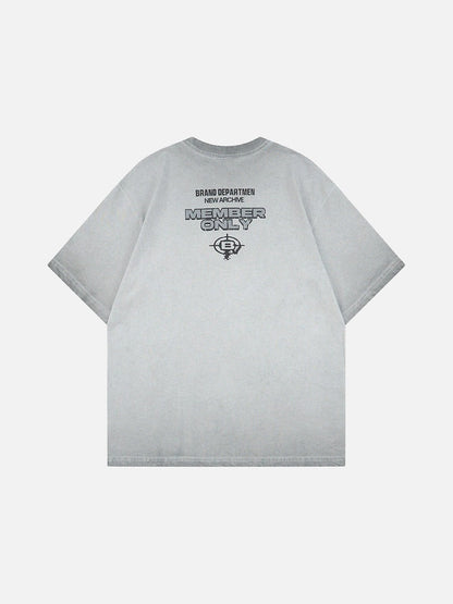 DAXUEN Oversized short-sleeved crew neck t-shirt with concert graphic