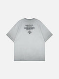 DAXUEN Oversized short-sleeved crew neck t-shirt with concert graphic