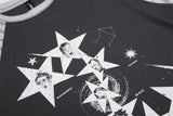 DAXUEN dark grey constellation graphic long-sleeved t-shirt