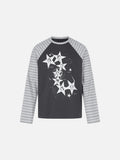 DAXUEN dark grey constellation graphic long-sleeved t-shirt