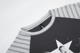 DAXUEN dark grey constellation graphic long-sleeved t-shirt