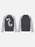 DAXUEN dark grey constellation graphic long-sleeved t-shirt