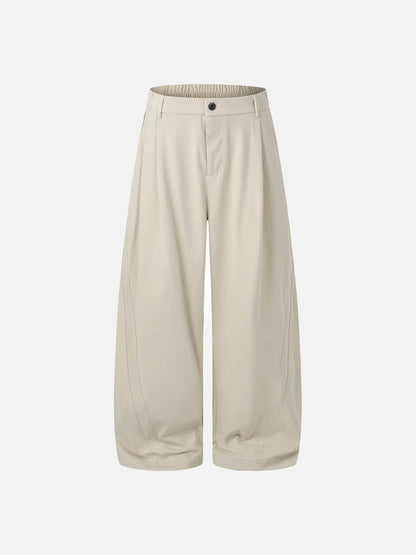 DAXUEN Loose-fitting wide-leg trousers in black and light beige