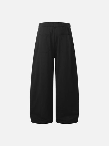 DAXUEN Loose-fitting wide-leg trousers in black and light beige