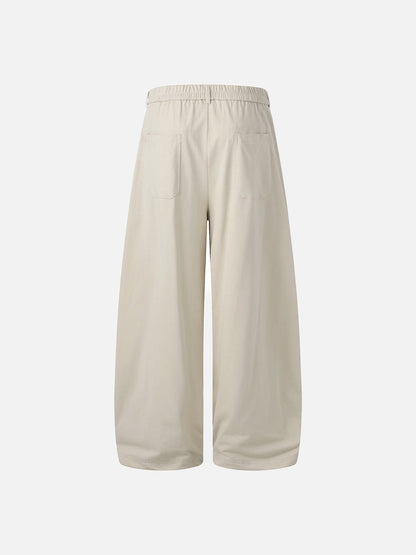 DAXUEN Loose-fitting wide-leg trousers in black and light beige