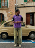 DAXUEN Contrast Color Block Polo Shirt | DAXUEN — model photo