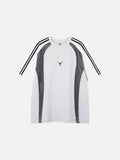 DAXUEN Contrast mesh short-sleeve T-shirt