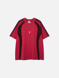 DAXUEN Contrast mesh short-sleeve T-shirt