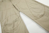 DAXUEN khaki wide-leg contrast-stitched pants