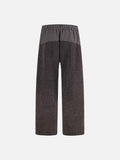 DAXUEN Wide-leg trousers with two-tone design and plaid panel