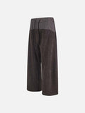 DAXUEN Wide-leg trousers with two-tone design and plaid panel