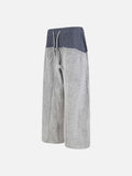 DAXUEN Wide-leg trousers with two-tone design and plaid panel