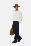 DAXUEN grey contrasting button henley long-sleeved top