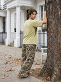DAXUEN Casual T-shirt with contrasting colors and graphics — model photo