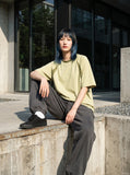 DAXUEN Casual T-shirt with contrasting colors and graphics — model photo
