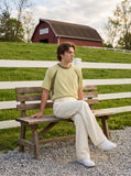 DAXUEN Casual T-shirt with contrasting colors and graphics — model photo