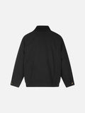 DAXUEN light grey contrasting corduroy collar boxy jacket