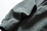 DAXUEN light grey contrasting corduroy collar boxy jacket