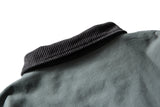 DAXUEN light grey contrasting corduroy collar boxy jacket