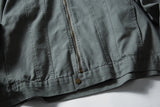 DAXUEN light grey contrasting corduroy collar boxy jacket