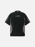 DAXUEN Short-sleeved crew-neck T-shirt with contrasting panels