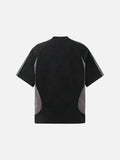 DAXUEN Short-sleeved crew-neck T-shirt with contrasting panels