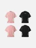 DAXUEN Short-sleeved crew-neck T-shirt with contrasting panels