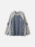 DAXUEN grey oversized contrasting knit cardigan