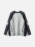 DAXUEN grey oversized contrasting knit cardigan