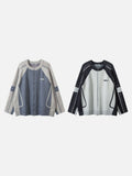 DAXUEN grey oversized contrasting knit cardigan