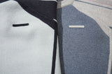 DAXUEN grey oversized contrasting knit cardigan