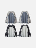 DAXUEN grey oversized contrasting knit cardigan