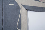 DAXUEN grey oversized contrasting knit cardigan