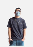 DAXUEN white contrasting letter embroidered crew neck T-shirt